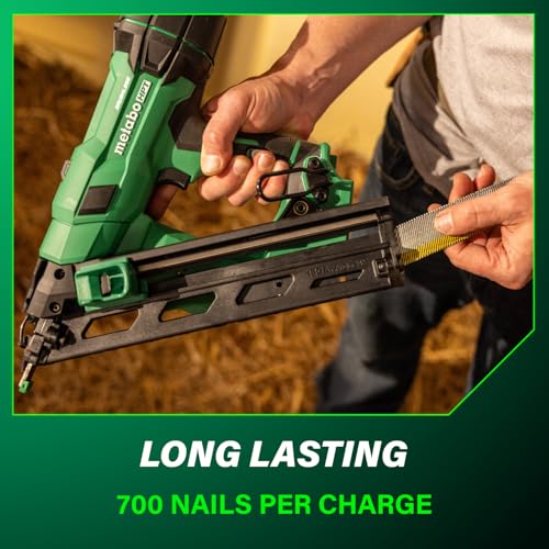 Metabo HPT 18V MultiVolt Brushless Pro 15-GA Angled Finish Nailer Kit, 15 Gauge Finish Nailer, Power Tool with 2.0Ah Lithium Ion Battery, 1-1/4" to 2-1/2" Nails, Powerful Brushless Motor, NT1865DAA by Metabo HPT - Image 8