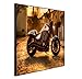 Produktbild Ecowelle Infrarotheizung mit Bild | 350 Watt | 60x60 cm | Infrarot Heizung| | Made in Germany| (1) e 140 Motorrad Abend