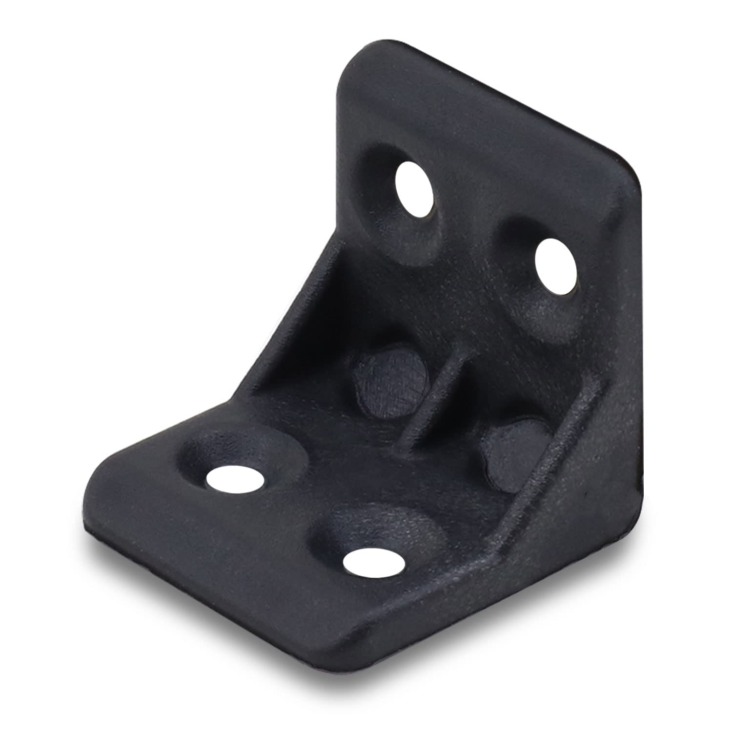 Badem10 Mobilya Dolap Köşe Bağlantı Sabitleme L Gönye 25x25x25 mm Siyah (10 ADET)