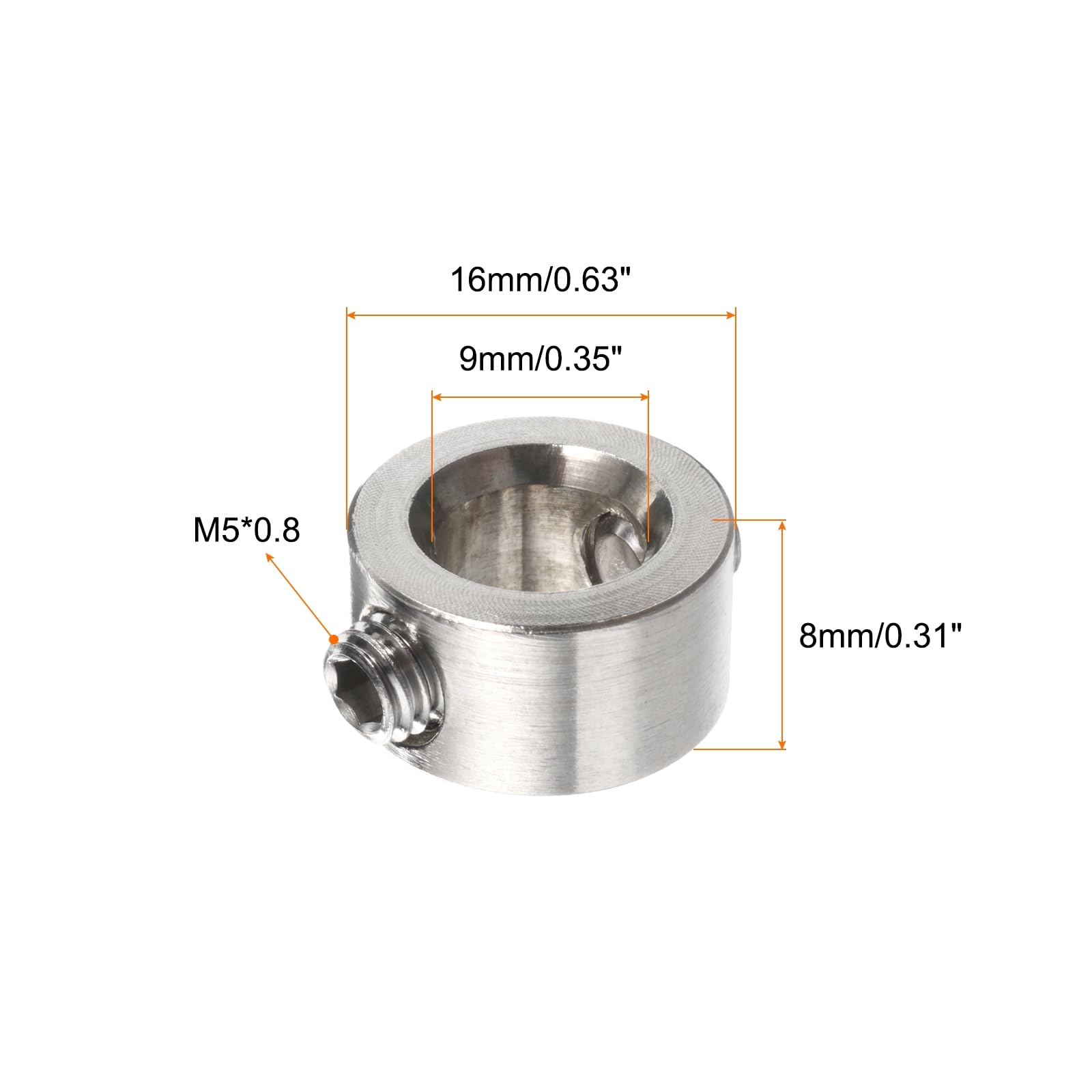 Amazon | uxcell 9mmドリルストップカラーセット2個 調整可能な