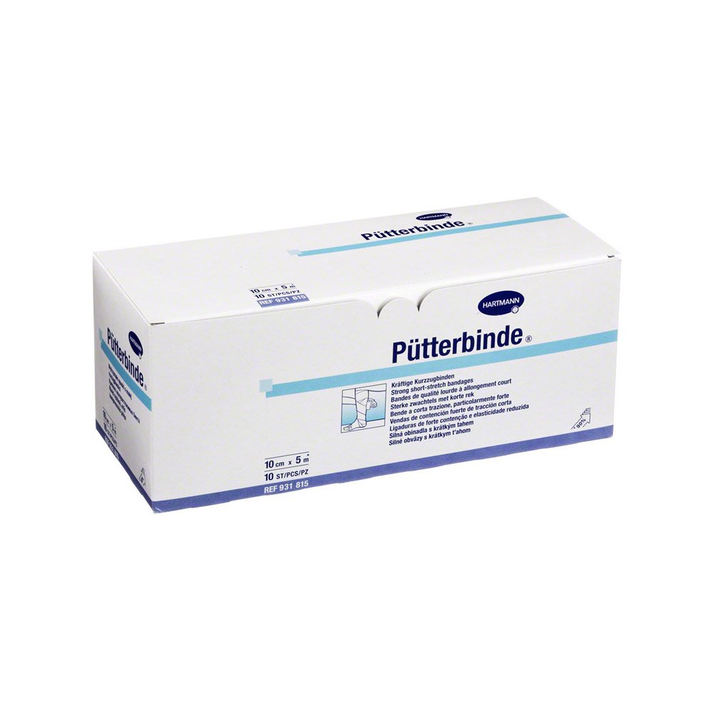 Pütterbinde Kurzzugbinde, Beige, 5 m x 10 cm, 10 stück