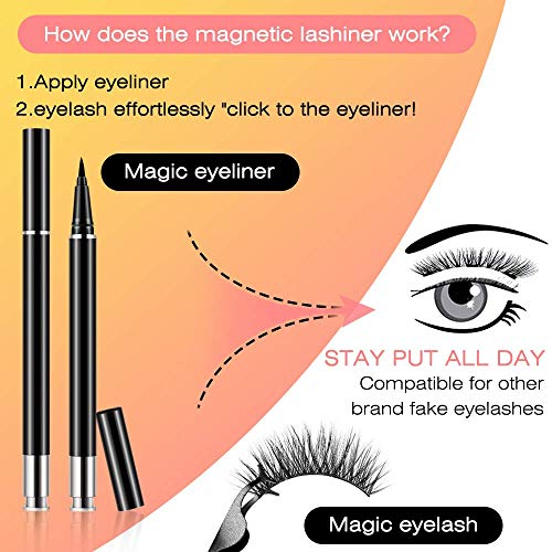 image for SEAPANHE Magnetic Eyelashes and Eyeliner Kit -Magnetic Eyelashes With 