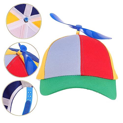 Baseball Cap with Detachable Propeller Creative Sun Protection Hat for Boys Lightweight Breathable for Summer Outdoor Activities Multi4