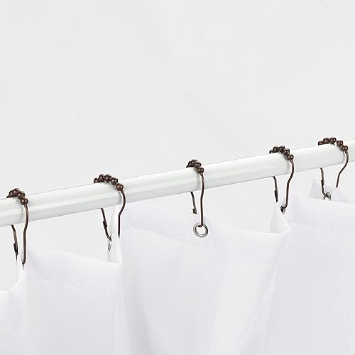 Miniatura 19 de Anillos de ganchos para cortina de ducha, anillos de cortina de ducha de metal inoxidables para cortinas de baño, juego de 12, níquel