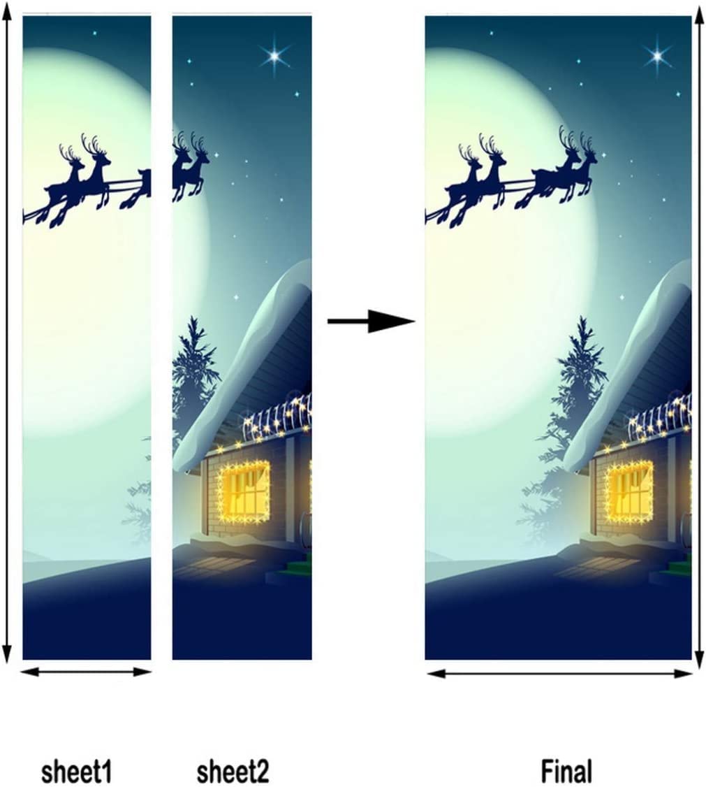 Adesivi Per Porte Per Porte Interne Natale 3D Pittura A