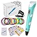 Produktbild 3D Stift Druckerstift Pen set mit LCD Display + 11 PLA 1.75 mm 3D Stift Filament + 20 Papier Modelle 3D Pen für Kinder, Erwachsene, Kritzelei, Zeichnung und Handgefertigte (Blau)