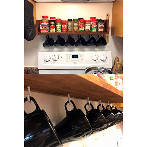 12 Pcs 2.9 Inches White Ceiling Hooks,Vinyl Coated Screw-In Wall Hooks, Plant Hooks, Kitchen Hooks, Cup Hooks Great For Indoor & Outdoor Use (12 Pack +12 Extra Pipes) #TOP1