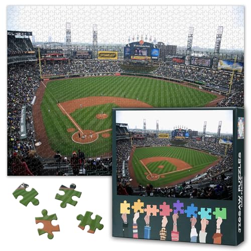 Puzzles for Adults 1000 Pieces, U.S. Cellular Field Jigsaw Puzzles, Chicago, Illinois Adult Puzzle for Adults, Educational Fun Games or Toys for Elders Friends 20X27 INCH