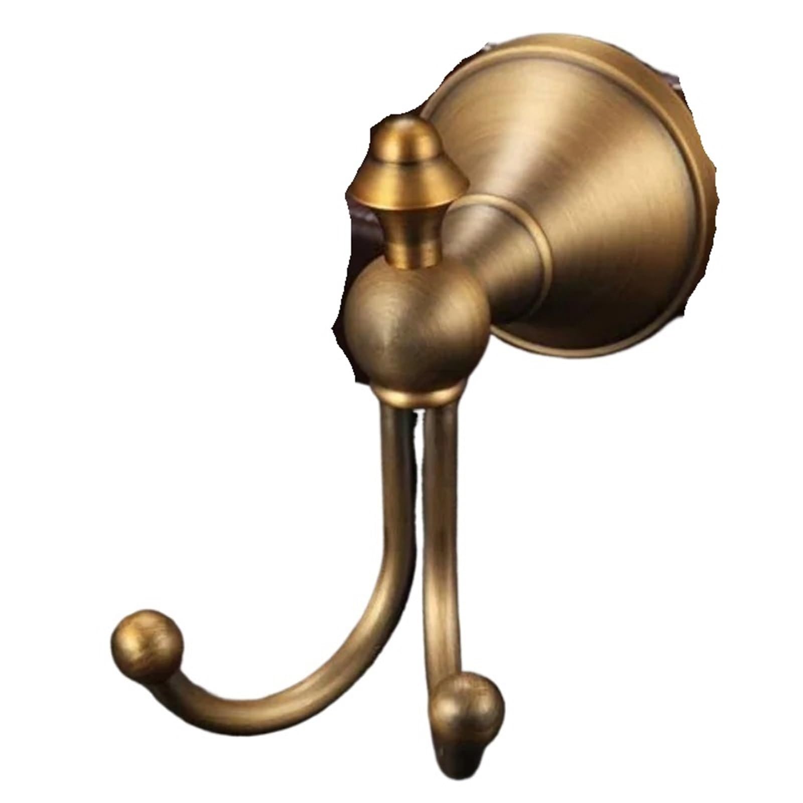 Bryske 2 PCS Antique Towel Hanger Brass Robe Hook Wall Mounted Clothes Rack Classical Kitchen Door