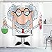 Produktbild ABAKUHAUS Karikatur Duschvorhang, Nursery Wissenschafts-Thema, mit 12 Ringe Set Wasserdicht Stielvoll Modern Farbfest und Schimmel Resistent, 175x240 cm, Mehrfarbig