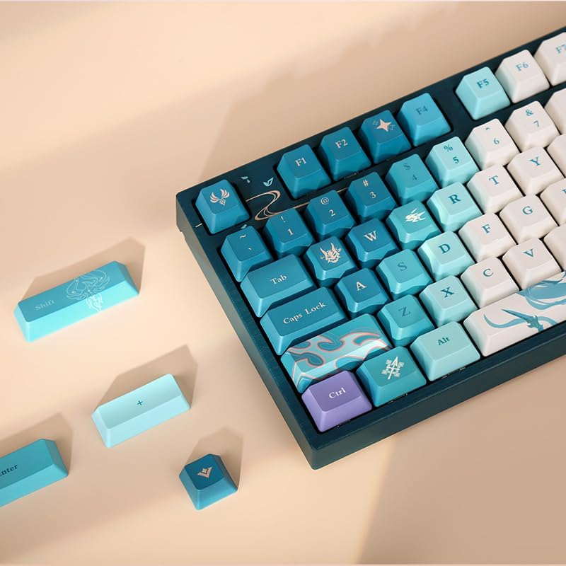GENSHIN IMPACT "Vigilant Yaksha Xiao Mechanical Keyboard 108 Keys - Grass Green Capacitive Switch V2