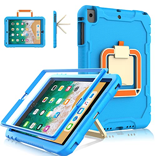 LTROP iPad 6th Generation Cases,iPad 5th Generation Case,iPad 9.7 Case,iPad Air 2 Case for Kids - Built in Screen Protector/Pencil Holder/Rotating Handle Stand Case for iPad 2018/2017 9.7 Inch, Blue LTROP iPad 6th Generation Cases,iPad 5th Generation Case,iPad 9.7 Case,iPad Air 2 Case for Kids - Built in Screen Protector/Pencil Holder/Rotating Handle Stand Case for iPad 2018/2017 9.7 Inch, Blue