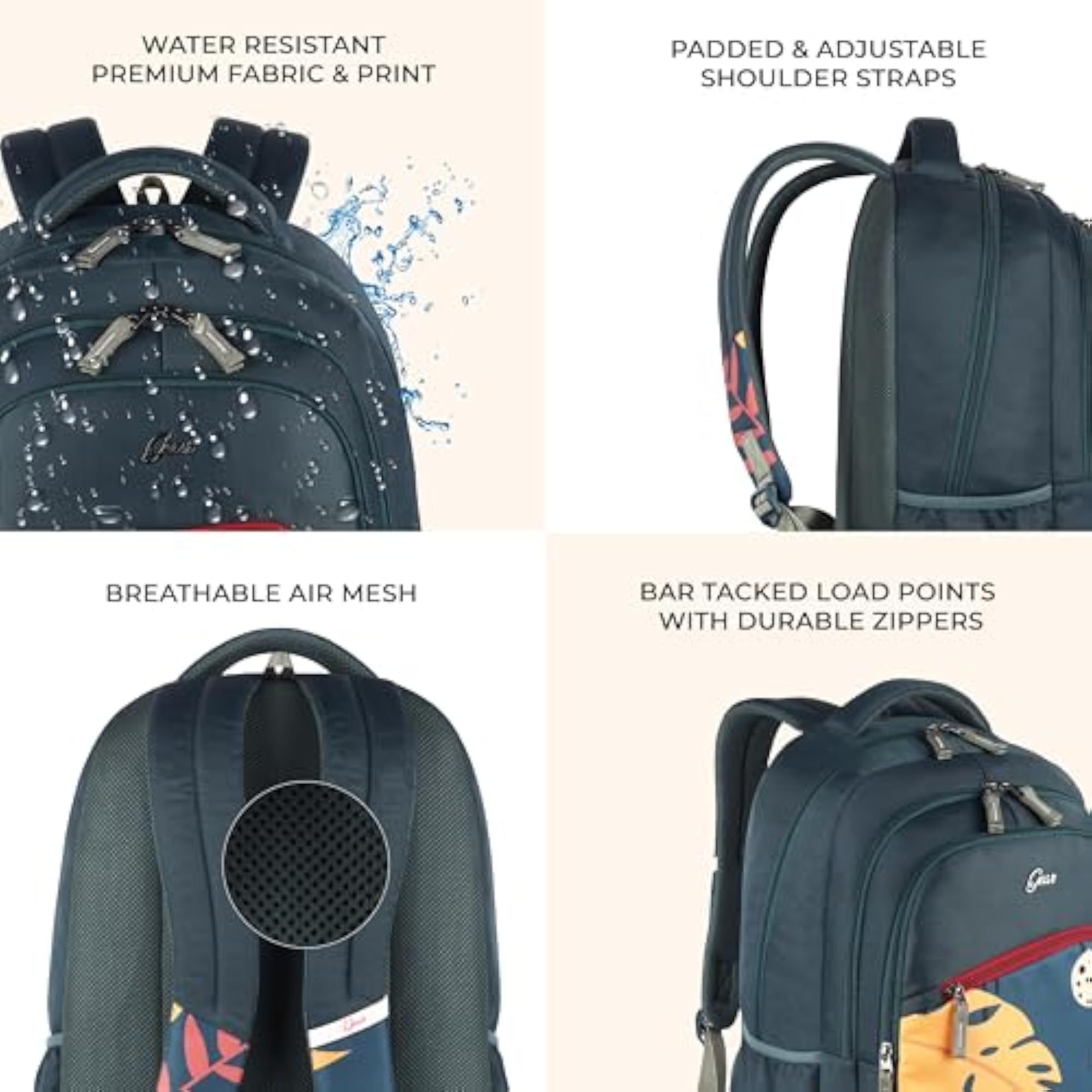 Mily Water 19"/37L Resistant School Bag