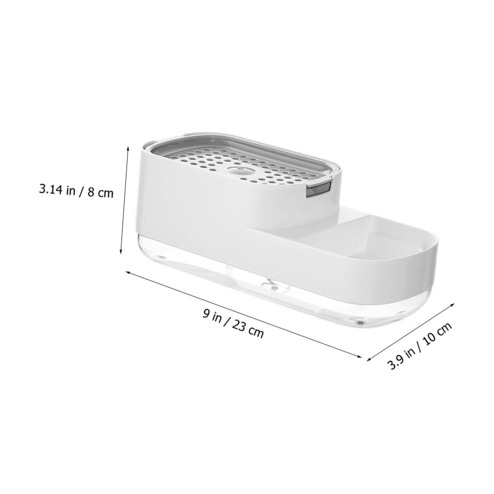 Portasapone da bagno Contenitore for sapone a pressione for un facile lavaggio dei piatti for uso domestico, ufficio, ristorante e hotel Arredamento estetico per il bagno(3)