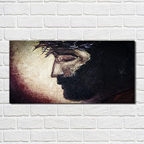 Décoration murale verre acrylique Jésus 100x50cm de salon - 2