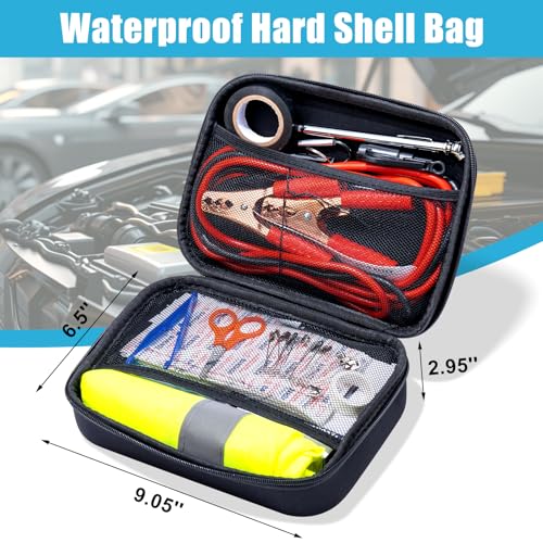 Car Roadside Emergency Kit, Portable Car Safety Kit Car Kits for Emergency, Black - Image 3