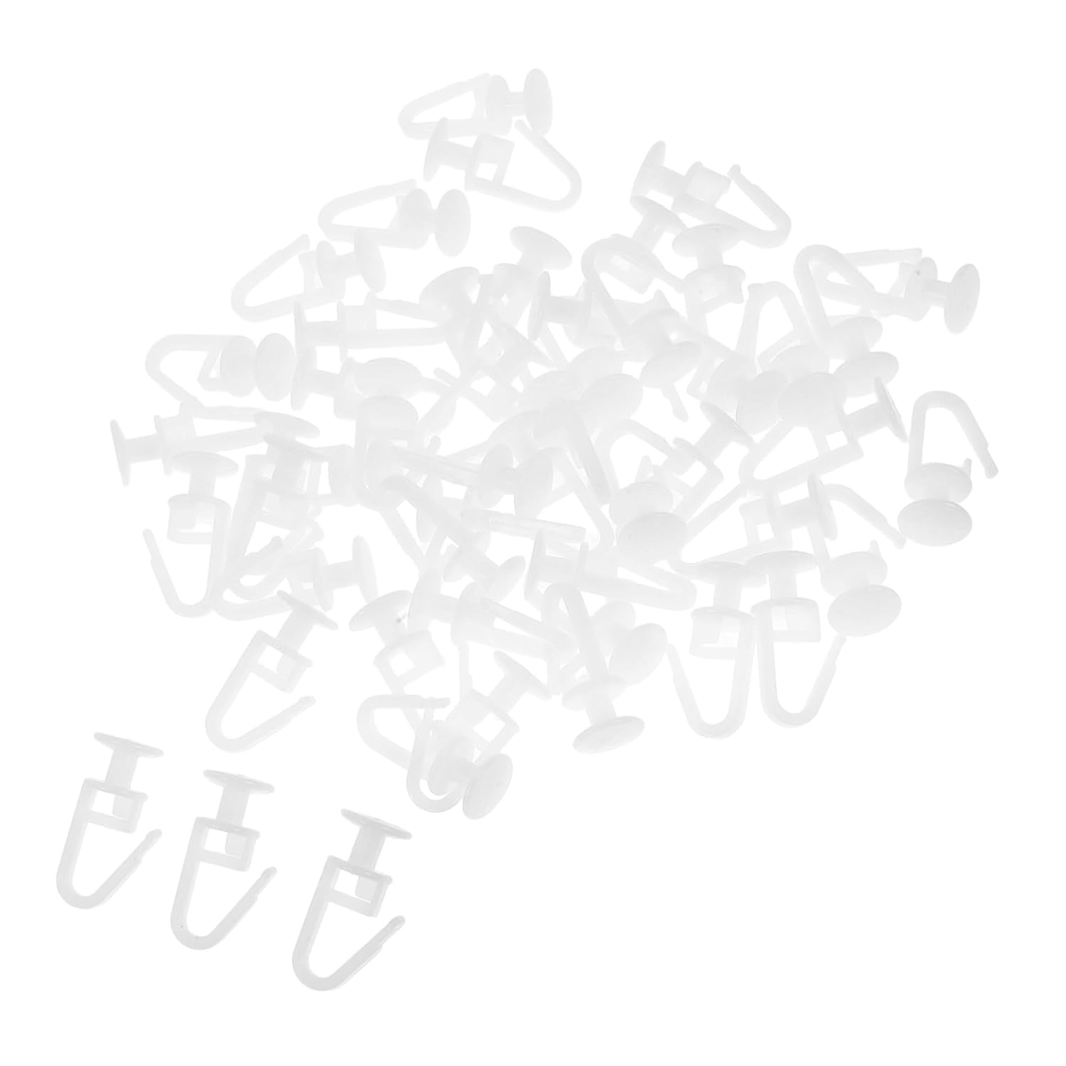 Curtain pulley, Silent Operation 50 Pcs PVC Sliding Track Rollers for Curtains