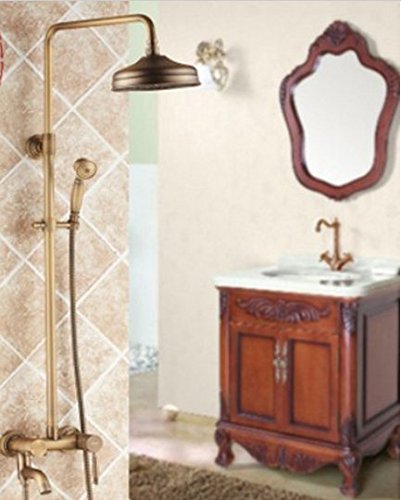 Pomme de douche 20,3 cm et mitigeur de baignoire mural Gowe