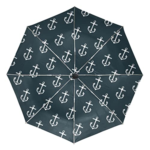 Parapluie automatique Vnurnrn pliant protection UV et coupe-vent pour fille