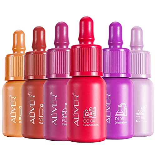 Lápiz labial líquido de 6 colores,juego de maquillaje para manchas de brillo de labios,juego de regalo de lápiz labial resistente al agua de larga duración,humectante y duradero,no se cae fácilmente Cover