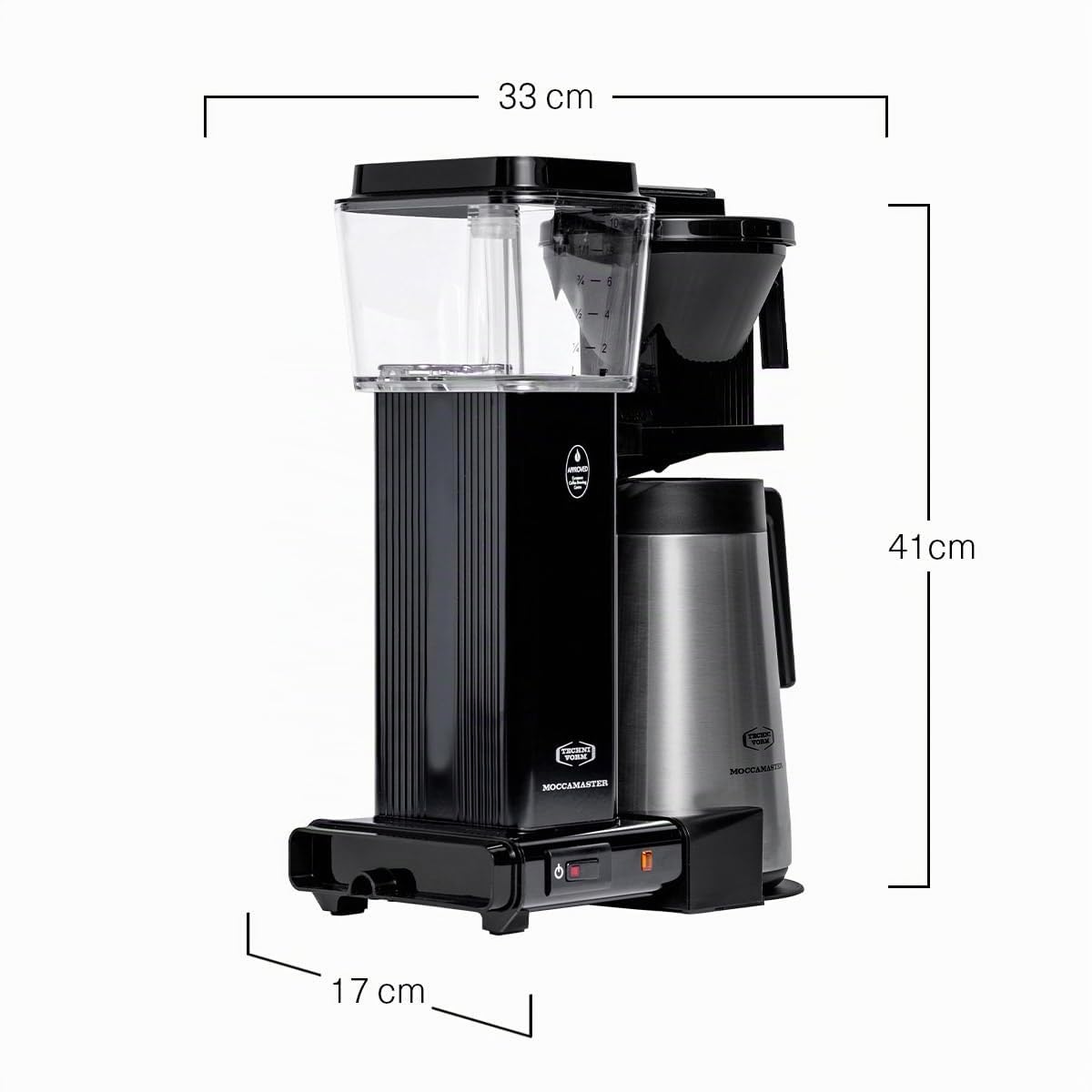 Moccamaster KBGT, Cafetera de filtro, Jarra térmica, Black, 1.25L