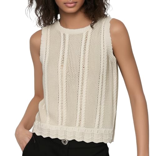 Crochet Vests for Women Summer Beach Vacation Clothes Lightweight Knit Sleeveless Sweater Vest Cover Up Tank2