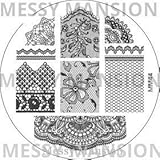 MESSY MANSION MM44 Nail Art Stamping Plate - Lace Theme