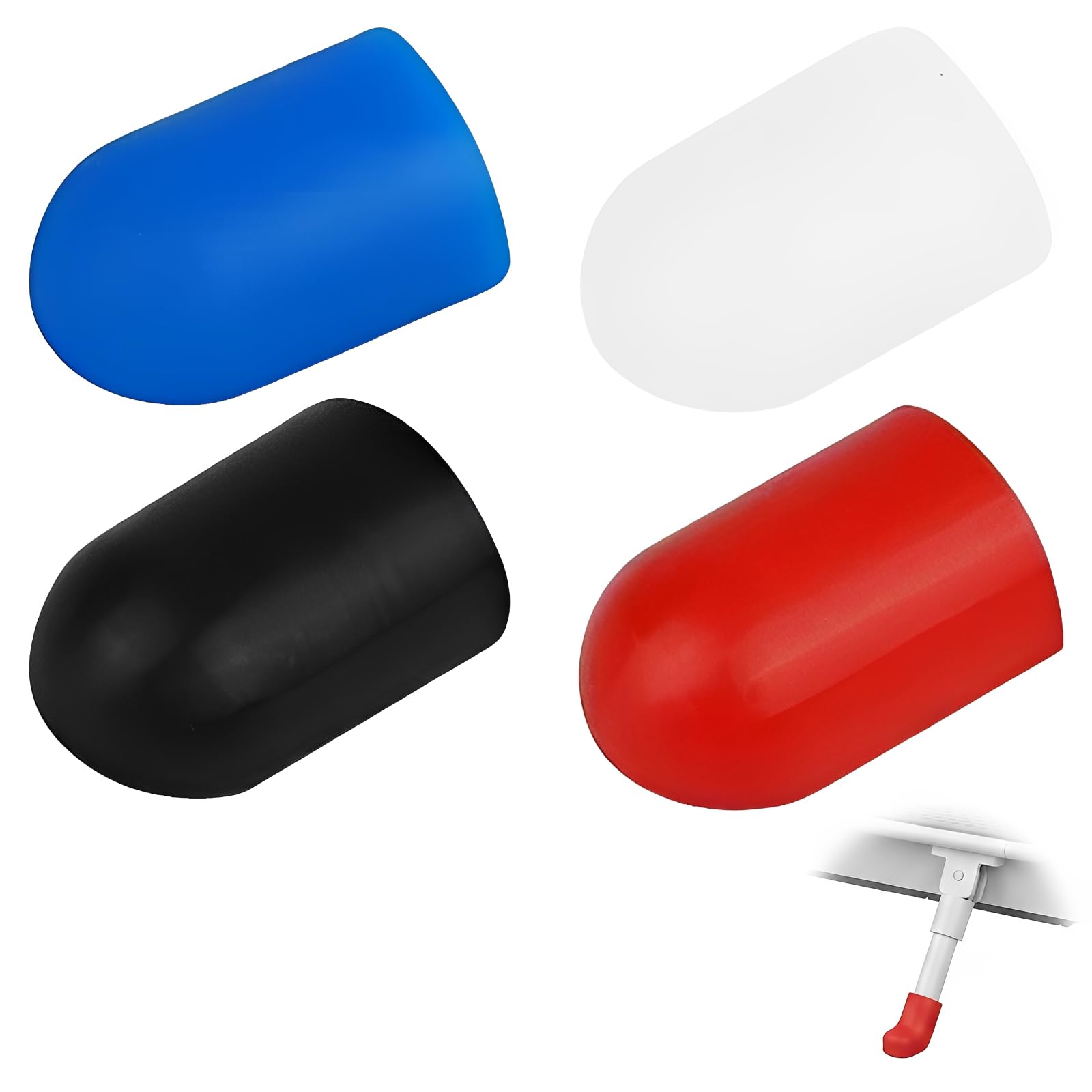 4 Piezas Funda de Soporte para Pie de Patinete Eléctrico, Protector de Silicona Antideslizante para Pata de Cabra, Accesorios Patinete Electrico Universales