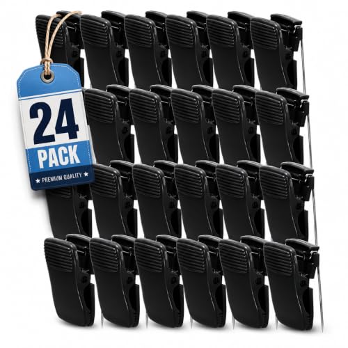 1InTheOffice Cubicle Clips, Panel Wall Clips, 40 Sheet Capacity, Charcoal, 24 Pa