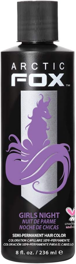 ARCTIC FOX Vegan and Cruelty-Free Semi-Permanent Hair Color Dye (8 Fl Oz, GIRLS NIGHT)