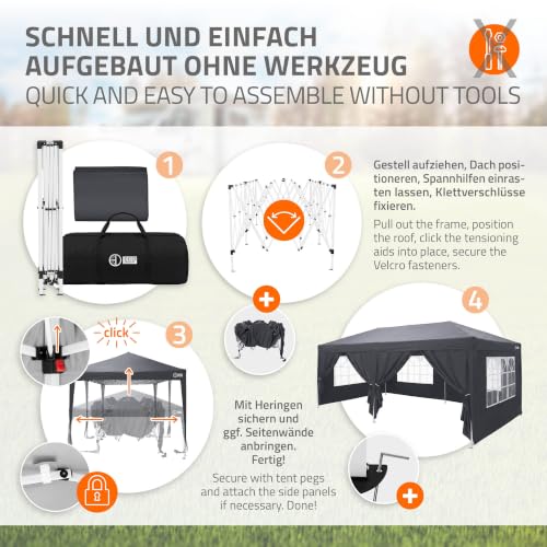 Carpa impermeable y resistente 3x6 m con protección UV 50+ ECD Germany 5