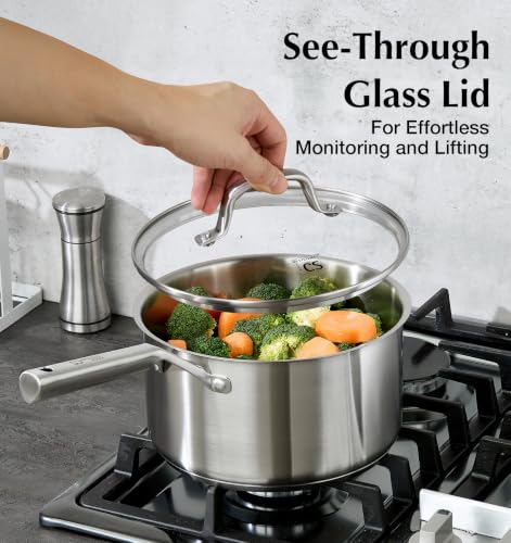 Image of KOCH SYSTEME CS Stainless Steel Cookware Set 17 Piece, 5 Ply Base Cookware
