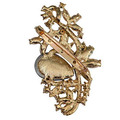 Elegant Lucky Clover Brooch Pin