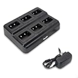 Ansoko 6-Way Charger Multi-Unit Walkie Talkie Charger Organizer with 6 Charging Dock - Quick Charge for Baofeng BF-888S, Pxton PX-888S, Arcshell AR-5, Ansoko A-8S