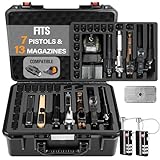 LOTOCASE TSA Approved Pistol Case for Multiple Handguns – Waterproof Hard Gun Case with Pre-Cut Foam, Desiccant & 2 Locks – Heavy Duty Firearm Case for Pistols & Revolvers