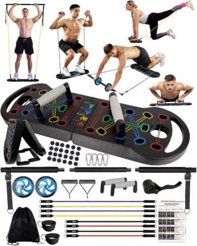 HOTWAVE Push Up Board, Foldable 20 in 1 PushUp Board, Portable Push Up Bar