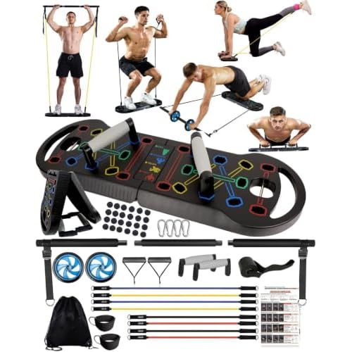 HOTWAVE Push Up Board, Foldable 20 in 1 PushUp Board, Portable Push Up Bar
