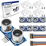 4PCS HC-SR04 Ultrasonic Distance Sensor Module with 4 Mounting Brackets Compatible with Arduino R3 MEGA2560 Nano Duemilanove Robot XBee ZigBee
