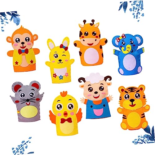 TOYANDONA 8 Pçs Crianças Fantoche De Mão DIY Fantoches De Mão Para Crianças Fantoches De Animais Kit