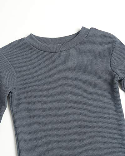 Baby Boys Thermal Underwear Set - 2 Piece Waffle Knit Long Sleeve Thermal Shirt & Long Johns for Infant Toddlers2