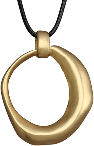 GelConnie Collares de madera para mujer, collar de cuero dorado, collar largo bohemio en capas, gargantilla hippie de plata, joyería bohemia para