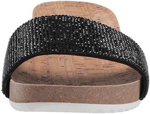Anne Klein Women's QTEE Slide Sandal, Black Fabric, 8.5 M US | Image 1