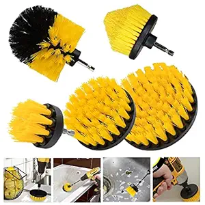 STHIRA 5Pcs Power Drill Scrubber Brush Set, Multi-Function Drill Brush Attachment, 5 Type of Scrubber, Scrubber Brush for Bathroom, Floor, Shower, Corner, Wheel Hub, Sink (Without Drill Machine)