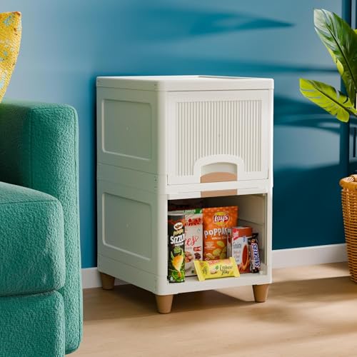 Image of Plastic Wardrobe for Clothes : Versatile Plastic Cupboard for Storage Organizer & Organisers Storage for for Neat and Storage Solutions for Clothes Collapsible Wardrobe (2 Layer)