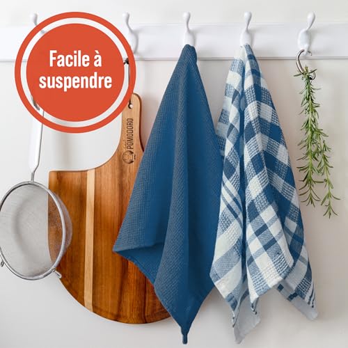 Torchon vaisselle microfibre durable absorbant lot 10 serviettes lavables machine - 6