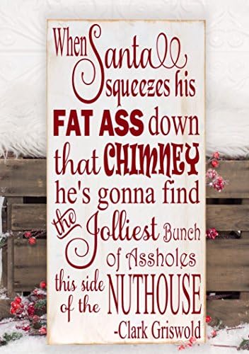 Christmas Vacation Clark Griswold Vinyl Wooden Sign 12"x24".