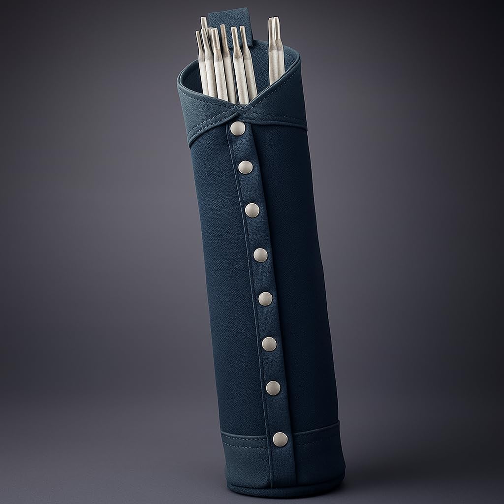 Canvas and Leather Welding Rod Bag,Canvas Rod Holder Welding Electrode Storage Can Welding Tools Rod Bag