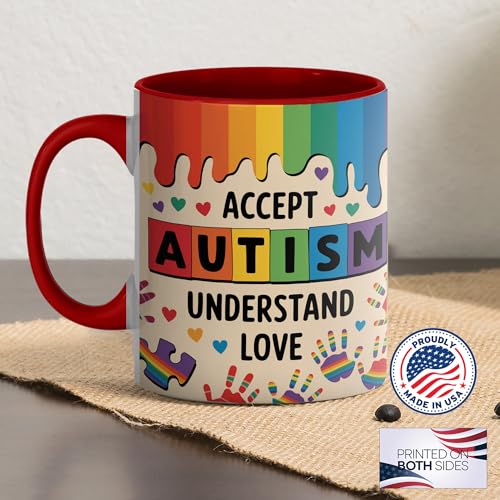 Taza de cerámica para conciencia del autismo 11 onzas miniatura 6