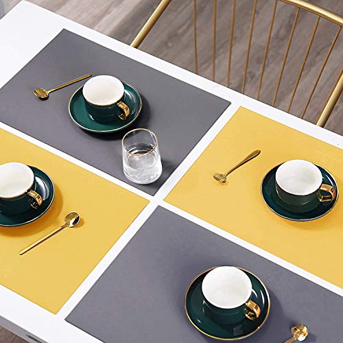 4PCS Simple Silicone Placemats Food Kitchen Counter mat Direct Contact with Food Heat Insulation Waterproof Oil Proof Protect Table Easy Clean 157×118