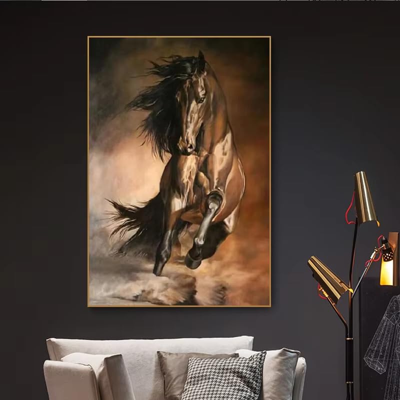 Lienzo de caballo nórdico de gran calidad artística en formato 50x70cm sin marco